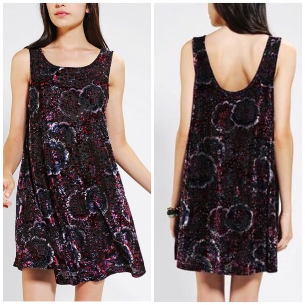 NWT Mink Pink Velvet Burnout Dress